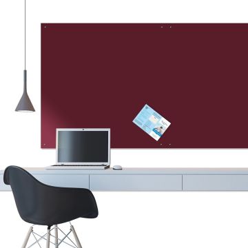 Unframed Felt Noticeboard 1200 x 900mm - Burgundy