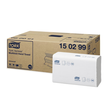 Tork XpressÂ® Economical Multifold White Hand Towels - Pk 18