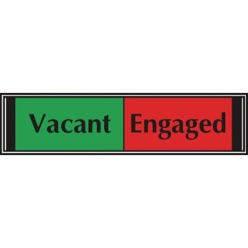 Vacant/Engaged Sliding Sign 50 x 200mm S/A