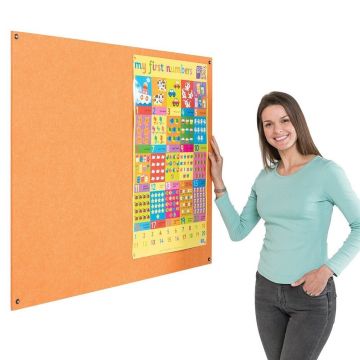 Resist-a-Flame Unframed Noticeboard 1200 x 1800mm - Orange