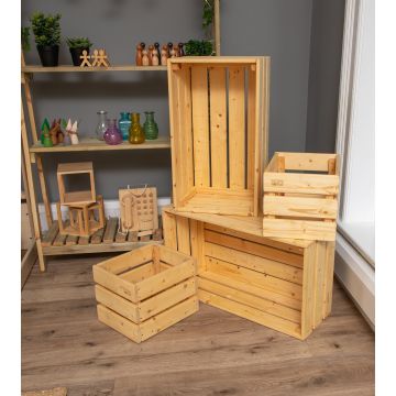 Wooden Crate - Pack of 4