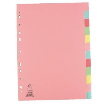 12 Part Coloured Subject Dividers