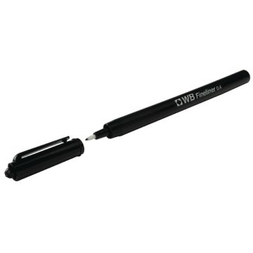 Fineliner Pens - Black - Pack of 10