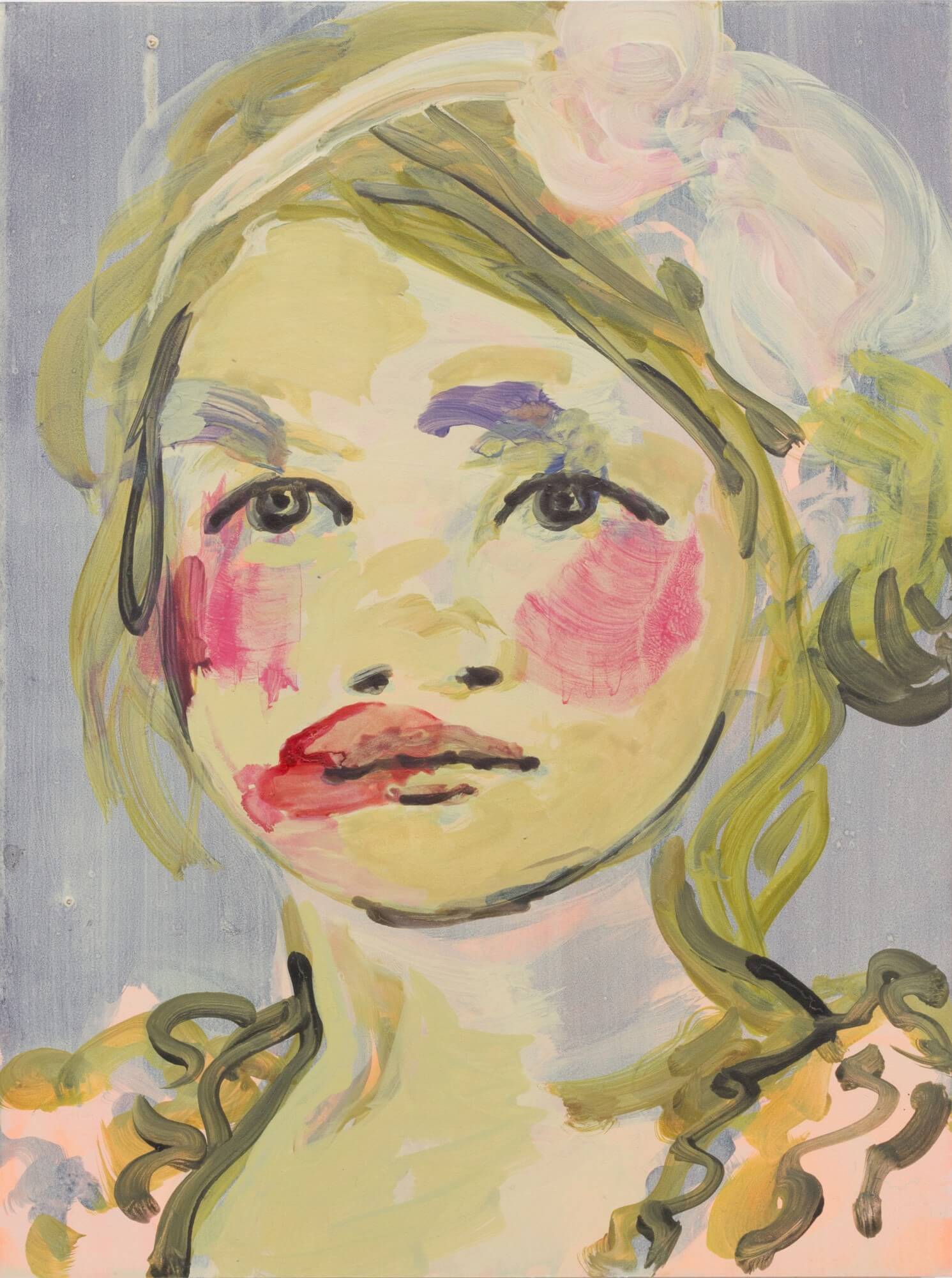 Atmospheric portrait by Claire Tabouret featuring soft, layered colours
